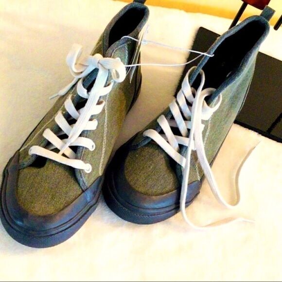 OLD NAVY HIGH TOP LACE UP SNEAKERS -GREEN 5 NWT - Picture 8 of 16
